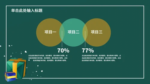 绿色卡通风圣诞节节日活动策划方案PPT模板