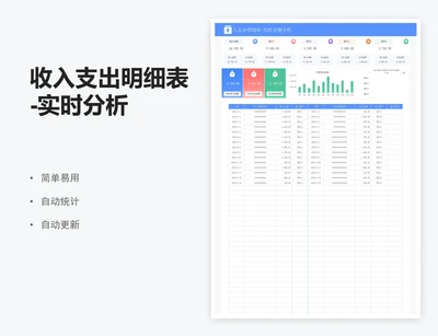 收入支出明细表-实时分析