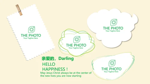 绿色清新春季旅游电子相册动态PPT