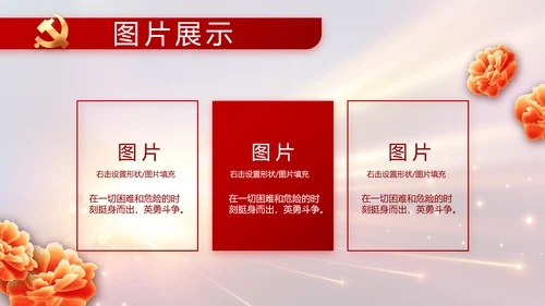 党支部党员大会年终工作总结动态PPT