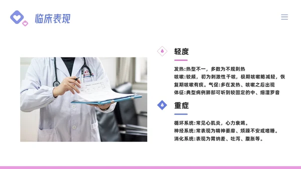 粉紫简约儿科支气管肺炎护理查房PPT模板宣传PPT动态PPT儿科护理