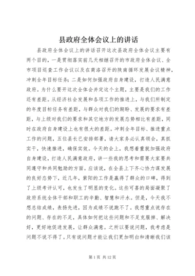 县政府全体会议上的讲话.docx