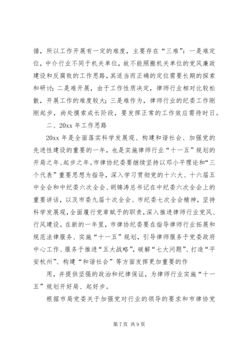 市律协纪委年终工作总结及明年工作计划 (2).docx