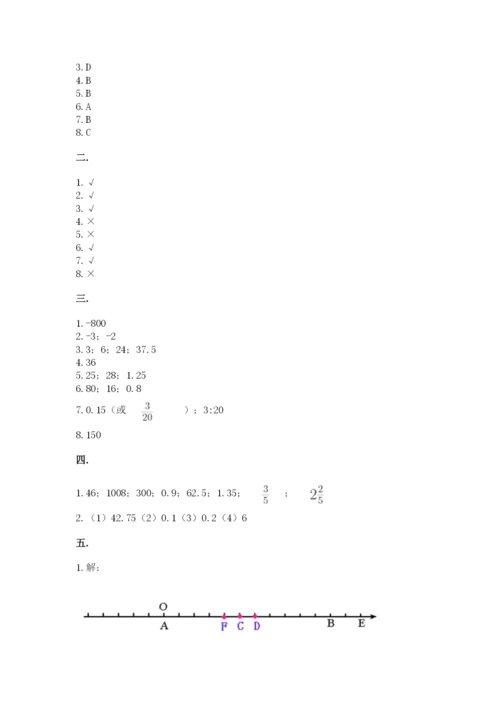 苏教版六年级数学小升初试卷带答案（完整版）.docx