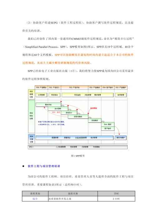 IT企业软件过程改进解决专题方案.docx