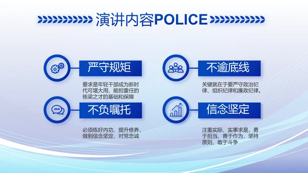 蓝色大气警察公安派出所工作总结动态PPT模板