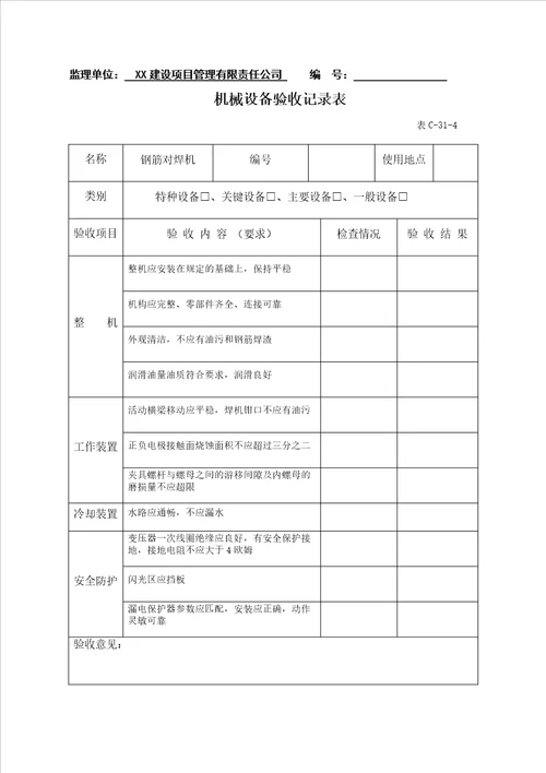 公路工程现场常用机械设备验收汇编