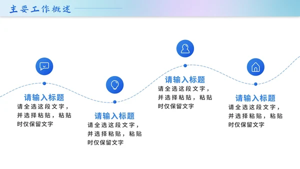 蓝色商务风转正述职报告PPT模板