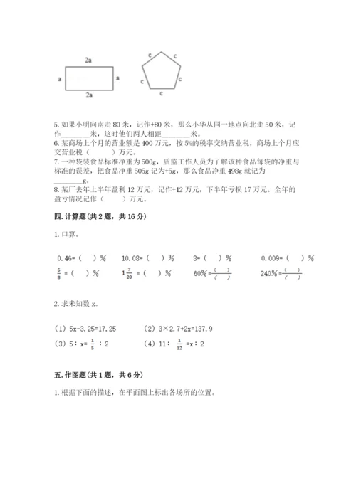 沪教版小学六年级下册数学期末综合素养测试卷精品（预热题）.docx
