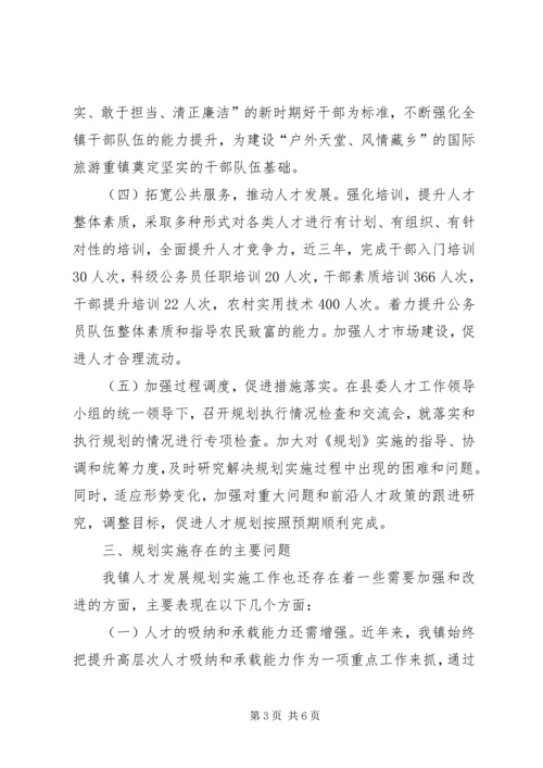 人才发展规划落实工作汇报.docx