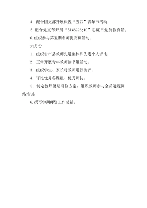 小学第二学期师资队伍建设工作计划.docx