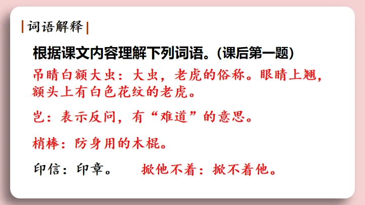 水浒传景阳冈武松打虎的故事通用PPT模板