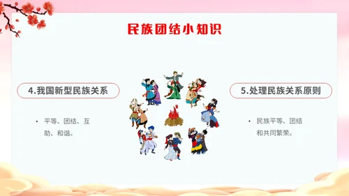 渐变水彩民族团结和祖国统一互帮互助亲如一家主题PPT模板
