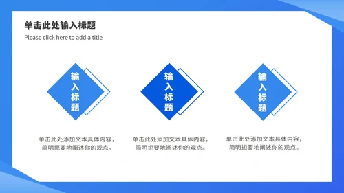 蓝色简约总结汇报ppt模板