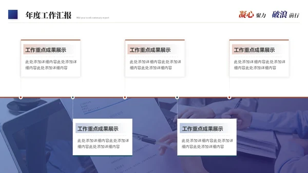 励志商务风年度工作总结工作汇报述职报告ppt模板