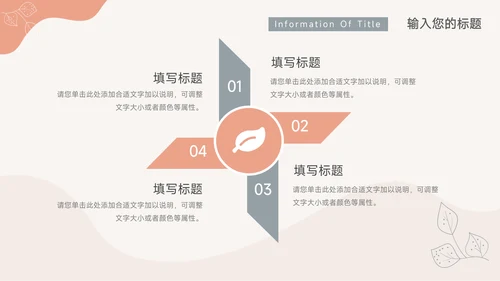 红色创意清新文艺风行业工作汇报PPT模板