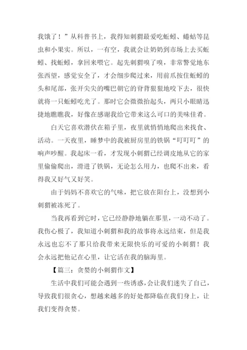 小刺猬作文600字.docx