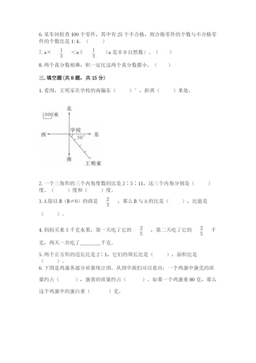 2022人教版六年级上册数学期末考试卷【黄金题型】.docx