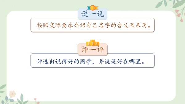 统编版三年级语文上册第四单元 口语交际：名字里的故事  课件