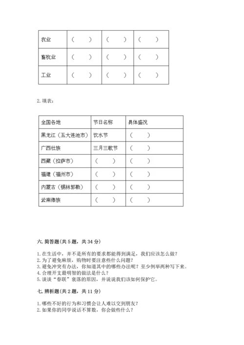 2023部编版四年级下册道德与法治期末测试卷附精品答案.docx