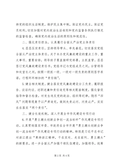 市外侨办党风廉政建设工作要点.docx