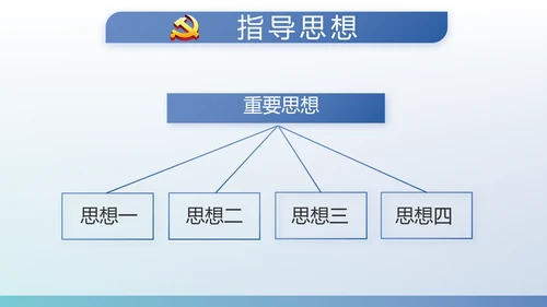 蓝色党建党支部工作总结学习教育PPT