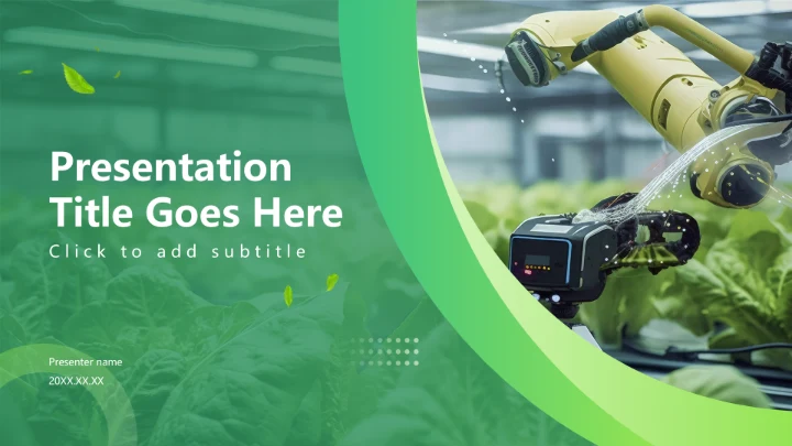 绿色商务风现代农业PPT主题