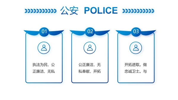 蓝色大气交警执勤执法PPT动态模板