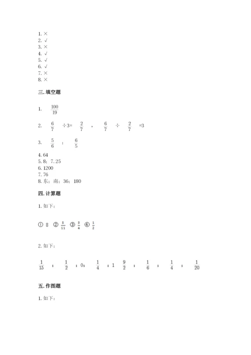 人教版六年级上册数学期中考试试卷加下载答案.docx