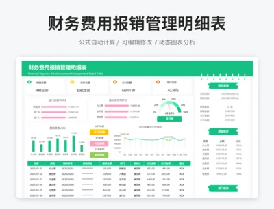 财务费用报销管理明细表