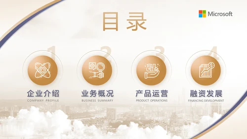 蓝金高级感金融行业商业计划书ppt模板
