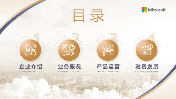 蓝金高级感金融行业商业计划书ppt模板