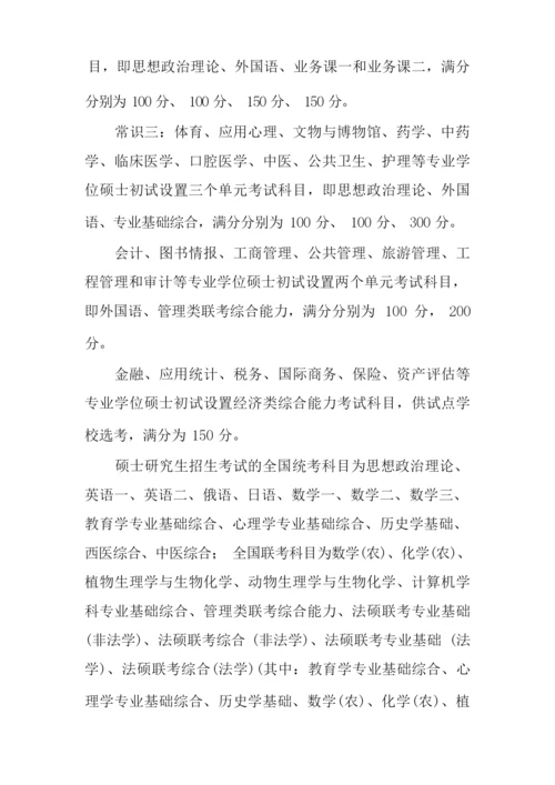 关于考研初试的八个常识.docx