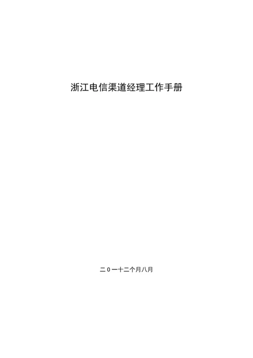 公司渠道经理工作手册模板.docx