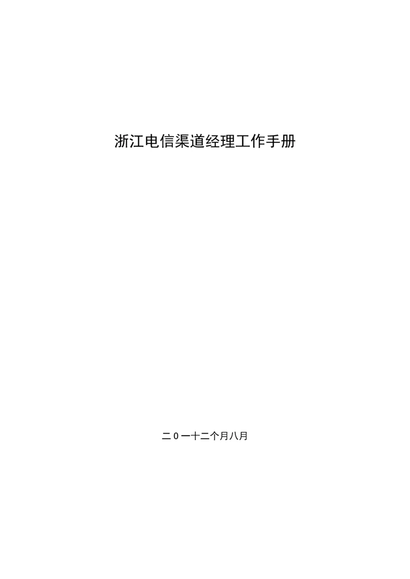 公司渠道经理工作手册模板.docx