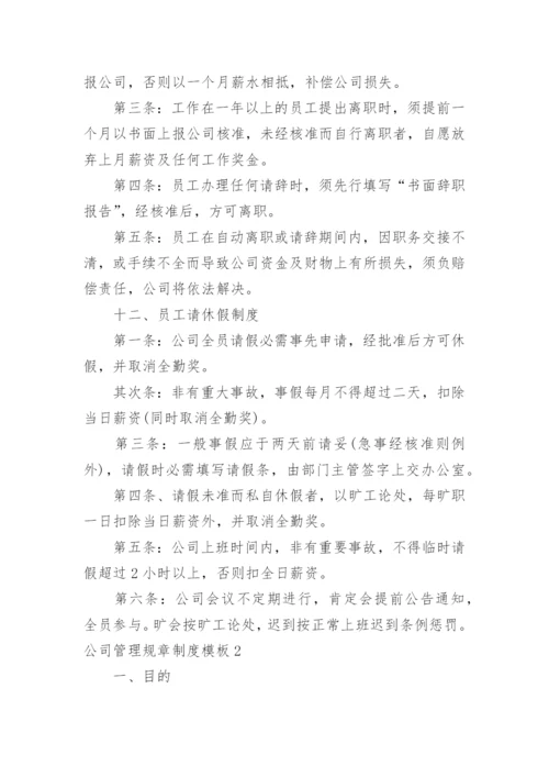 公司管理规章制度.docx