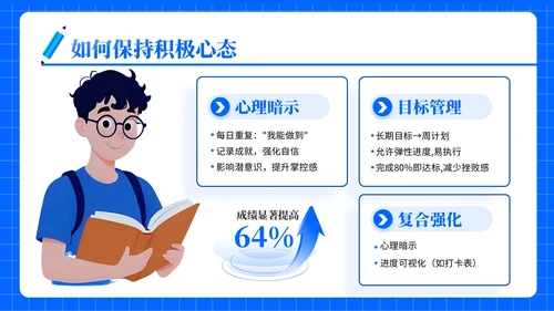 蓝色插画风高考专题学长学姐经验分享