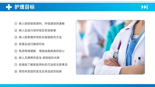 蓝色简约医疗慢性阻塞性肺疾病护理查房知识培训PPT课件