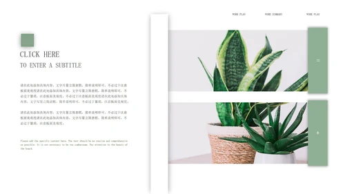 绿色小清新企业总结汇报PPT模板