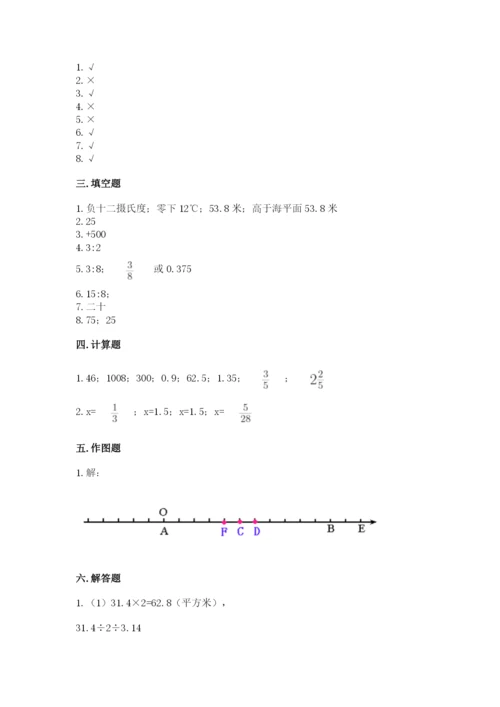 北师大版小学六年级下册数学期末综合素养测试卷审定版.docx