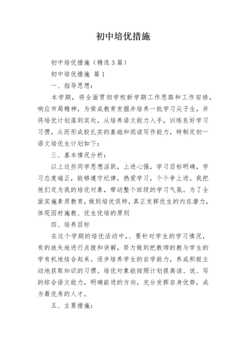 初中培优措施.docx