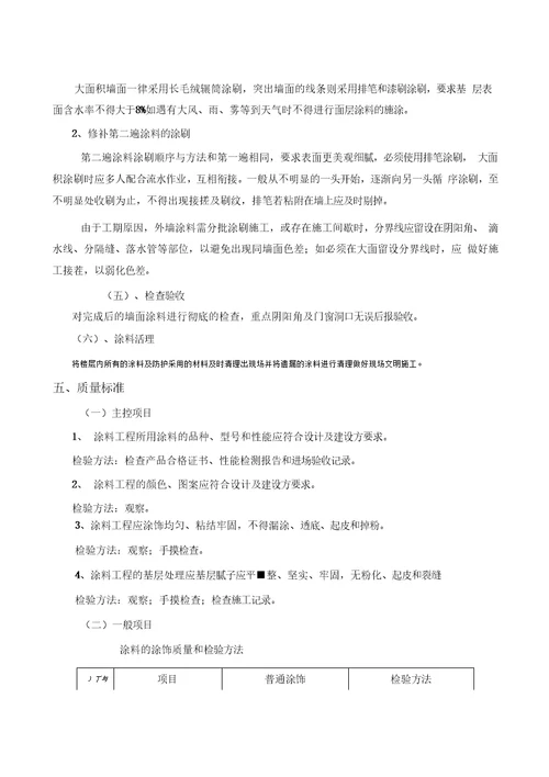 外墙涂料翻新施工方案学习资料