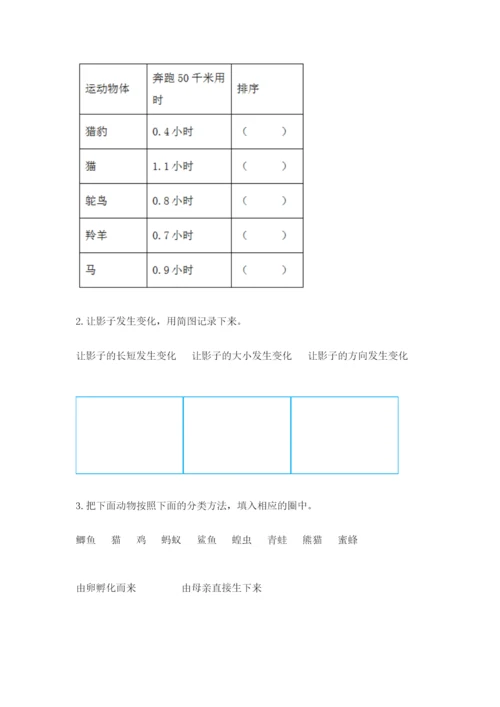 教科版三年级下册科学期末测试卷（预热题）.docx