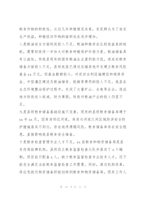 某县粮食领域专项巡视工作汇报.docx