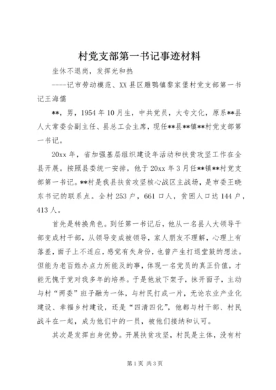 村党支部第一书记事迹材料.docx