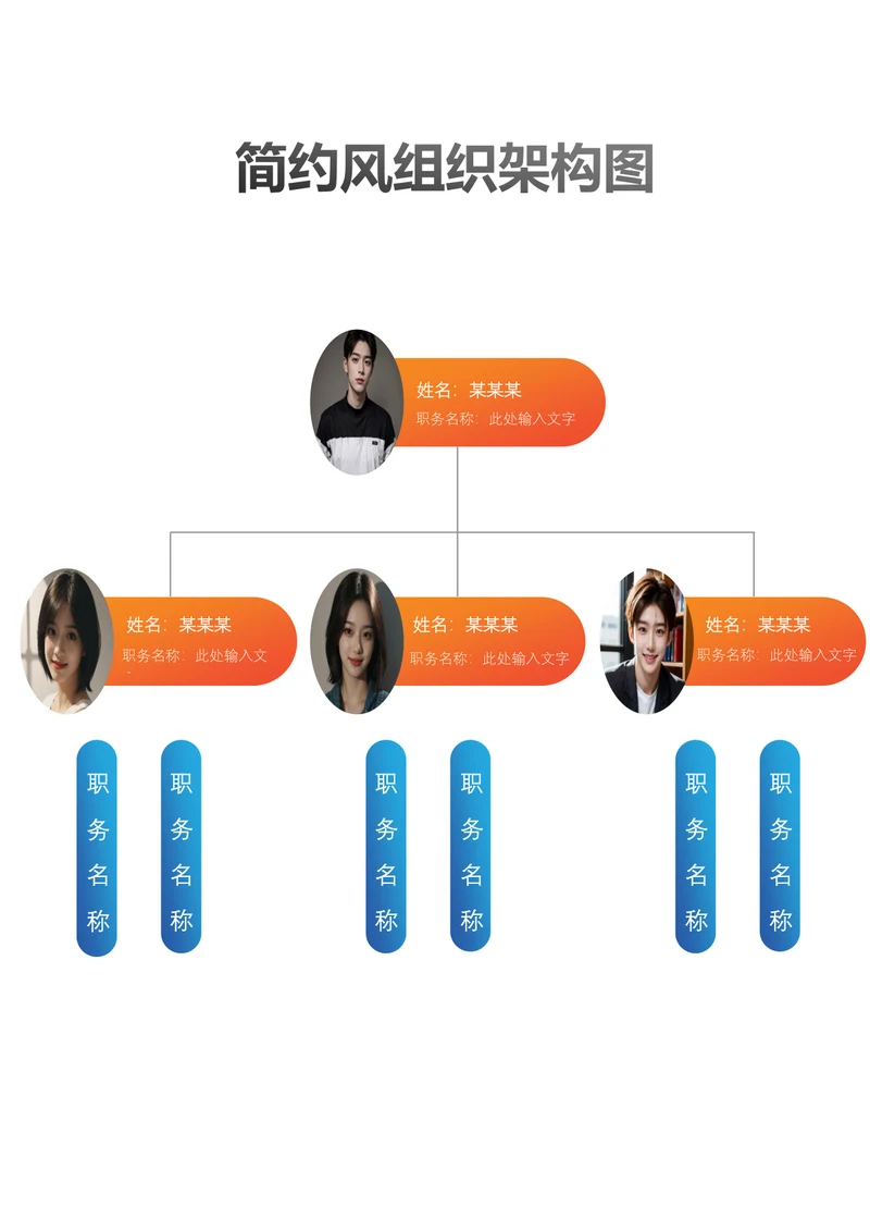 简约风组织架构图
