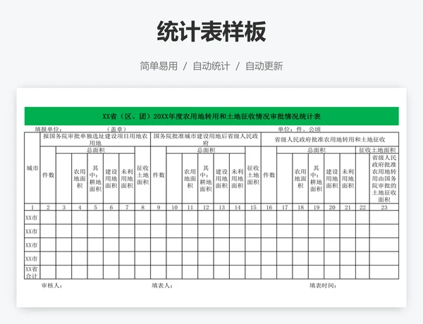 统计表样板