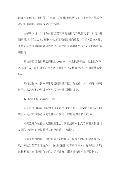 河道综合施工测量专题方案