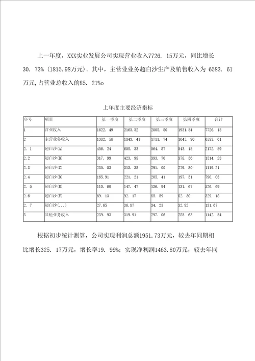 超白沙项目可行性研究报告参考样例模板