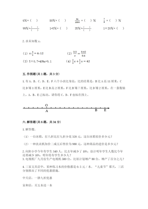 永昌县六年级下册数学期末测试卷审定版.docx